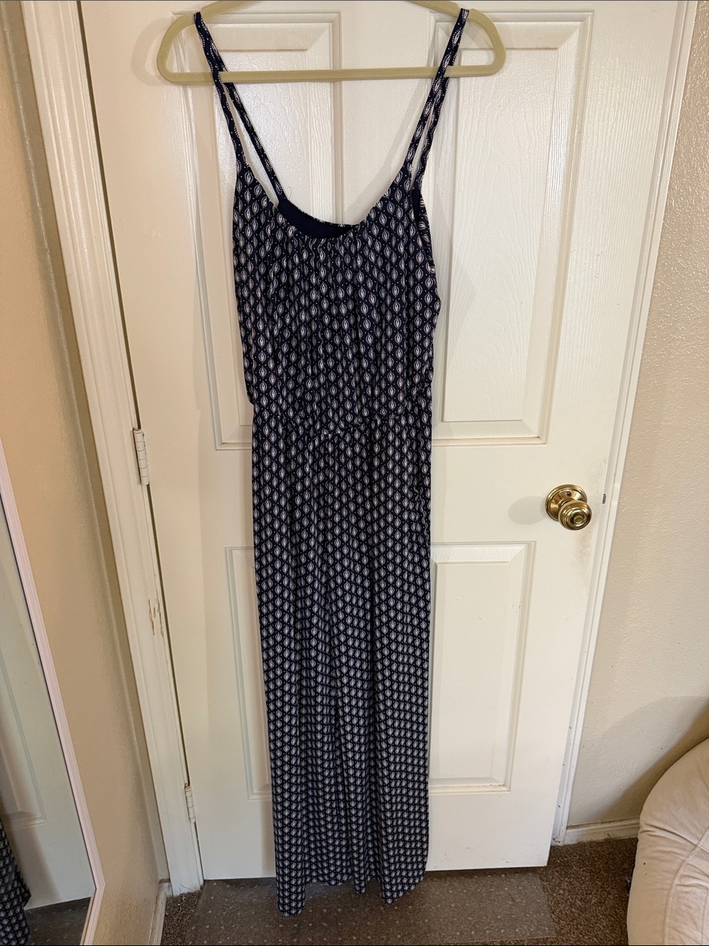 Kaileigh Navy and White Jump Suit